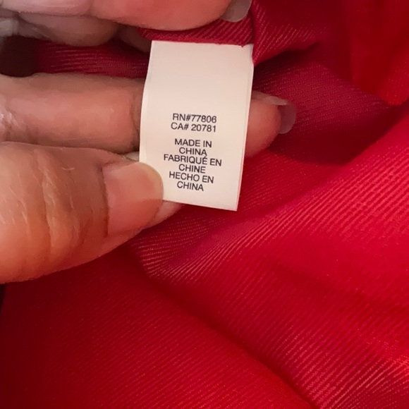 Tommy Hilfiger Blue/Red/Cream Canvas Tote, NWT - Picture 13 of 16